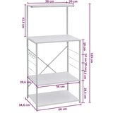 Ormarić za mikrovalnu pećnicu bijeli 60 x 39,6 x 123 cm drveni | Eponuda.com
