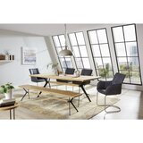 Linea Natura klop, les, kovina črna, barve hrasta | Shoptok.si