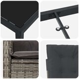 vidaXL 9-delni vrtni jedilni set s blazinami siva poli ratan | Shoptok.si