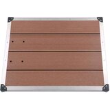 vidaXL Podstavek za zunanji tuš WPC nerjaveče jeklo 80x62 cm rjava | Shoptok.si