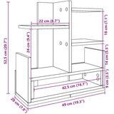  Organizator za stol boja hrasta 49x20x52 5 cm konstruirano drvo | shoptok.hr