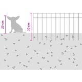 PANEL vrtne ograde 24 kom. 50 x 30 cm Pocinčani čelik Srebrna | shoptok.hr