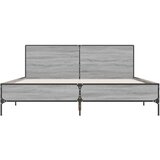  Okvir kreveta boja hrasta 135x190cm konstruirano drvo i metal | shoptok.hr