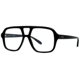 Slim Black Rectangular Eyeglasses ONE SIZE (54) Črna/Kristalna