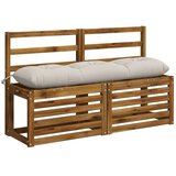  Jastučići za klupe VIANEN 2 kom. 100% poliester Bijela - Bijela 110 x 30 x 12 cm | shoptok.hr