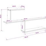  Polica na zidu Betonska siva 122 x 18 x 60 cm Konstruirano drvo | shoptok.hr