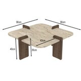 Hanah home sto za kafu poalla travertine walnut | ePonuda.com