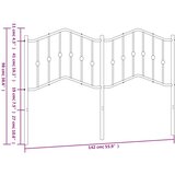  Kovinsko posteljno vzglavje črno 135 cm | Shoptok.si