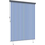 Rolo zavjesa Plava i bijela 200 x 250 cm Tkanina i aluminij | Shoptok.si