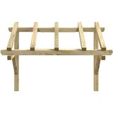 vidaXL nadstrešnica za vrata 150 x 100 x 100 cm od masivne borovine | shoptok.hr