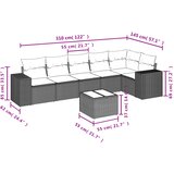  7-dijelni set vrtnih sofa sivi od poliratana | shoptok.hr