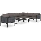  Modularna kutna sofa od poliratana s lijevim naslonom antracit | shoptok.hr