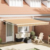 vidaXL Ročna Retraktivna Tenda Črtasta 400x300 cm Cene