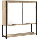 vidaXL Ogledalo s ormarićem za kupaonicu Sonoma hrast 60x16x60 cm od kvalitetnog drva | shoptok.hr