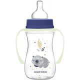 Canpol Sleepy Koala Easy Start Anti-Colic Bottle Blue 3m+ otroška steklenička proti krčem 240 ml za otroke | Shoptok.si