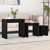 vidaXL Gnezdeći Kafić 3 pcs Crni hrast 60 x 35 x 56 cm Cijene