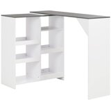  Barski stol s pomičnom policom bijeli 138 x 39 x 110 cm | shoptok.hr