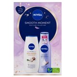 Nivea Smooth Moment Set losion za tijelo Smooth Sensation 250 ml + gel za tuširanje Shea Butter & Botanical Oil 250 ml za ženske | shoptok.hr