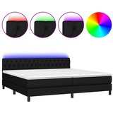  box spring s madracem LED crni 200x200 cm od tkanine | shoptok.hr