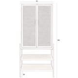 Dutchbone črna omarica iz masivne jelke 70x160x36 cm yasu – | Shoptok.si