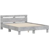  The Living Store Posteljni okvir z vzglavjem betonsko siv 140x200 cm inž. les - Posteljni Okvir, (21450506) | Shoptok.si