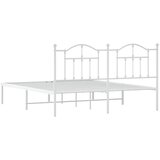  Metalni okvir za krevet s uzglavljem bijeli 180x200 cm | shoptok.hr