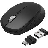 Oem Brezžična miška za računalnik Macbook USB-C adapterji USB Akashi črna, (5000185052) | Shoptok.si