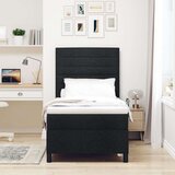  Vzmetnica s škatlo z vzmetnico Črna 90x200 cm Tkanina, (22083070) | Shoptok.si
