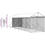  Vanjski kavez za pse s krovom srebrni 2x10x2,5m pocinčani čelik | shoptok.hr
