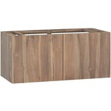 vidaXL Stenska kopalniška omarica 90x39x40 cm trdna tikovina Cene