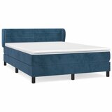The Living Store Box spring postelja z vzmetnico temno modra 140x190cm žamet - Box Spring Postelja, (21489286) | Shoptok.si