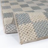 Flair Rugs Plavi periv tepih od mješavine pamuka 116x170 cm Muted Checkerboard – | shoptok.hr