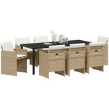  Vrtni set za objed 9 kom. Bež poliratan | shoptok.hr