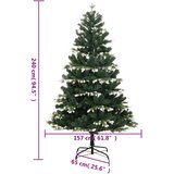  Umjetno božićno drvce sa šarkama i snijegom 240 cm | shoptok.hr