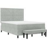 Krevet s opruga kutije Svjetlosiva 190 x 140 cm Baršun | shoptok.hr