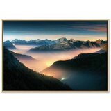  Slika - Mountain Breath (1 Part) Wide - Second Variant 120x80 U prirodnom drvenom okviru | shoptok.hr