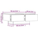  Stolić za kavu boja betona 90 x 60 x 31 cm konstruirano drvo | Eponuda.com