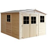 Timbela Lesena vrtna hiša - H226x324x316 cm/9 m² - Panelna konstrukcija, Vrtna lopa brez podov - M335, (21922356) Cene