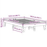  Okvir kreveta bez madraca bijeli 120 x 190 cm masivna borovina | shoptok.hr