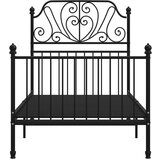  Za krevet crni metalni 100 x 200 cm | shoptok.hr