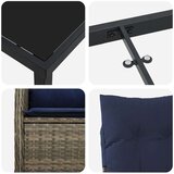  Komplet za jedilnico v vrtu 3 pcs Siva poli ratan, (5000045528) | Shoptok.si