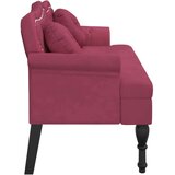  Klop z blazinami vinsko rdeča 120,5x65x75 cm žamet | Shoptok.si