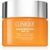 Clinique Superdefense™ SPF 25 Fatigue + 1st Signs Of Age Multi-Correcting Cream krema proti prvim znakom staranja za suho in mešano kožo SPF 25 30 ml Cene