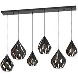 Eglo viseća lampa CARLTON 1 E27 6 grla crna/bakar 145,5 cm 43846 Cene