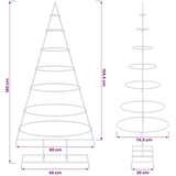  Metalno božićno drvce sa stalkom KUOPIO 180 cm Čelik Bijela - 180 cm Bijela bez LED svjetala | shoptok.hr