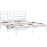  Okvir za krevet od masivnog drva bijeli 180 x 200 cm veliki | shoptok.hr