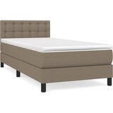  Krevet s oprugama i madracem smeđesivi 100 x 200 cm od tkanine | shoptok.hr