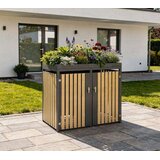  Westman - Spremište za 2 kante za smeće s krovom za biljke Planta | 2x240L | 84x134x124 cm - BRANDED IN GERMANY | shoptok.hr