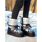 Sinsay Podstavljene metalik čizme za snijeg s ukrasnim vezicama | shoptok.hr