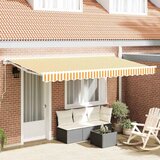 vidaXL retraktilna tenda rumena in bela 400x200 cm | Shoptok.si